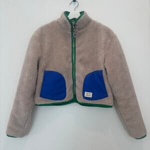 Urban Outfitters sherpa fleece colorblock gorpcore zip up collared jacket small